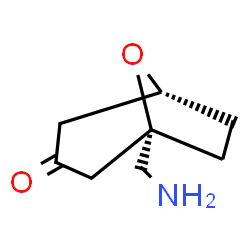 ChemSpider 2D Image | (1S,5R)-1-(Aminomethyl)-8-oxabicyclo[3.2.1]octan-3-one | C8H13NO2