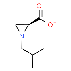 ChemSpider 2D Image | (2S)-1-Isobutyl-2-aziridinecarboxylate | C7H12NO2