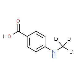 ChemSpider 2D Image | 4-[(~2~H_3_)Methylamino]benzoic acid | C8H6D3NO2