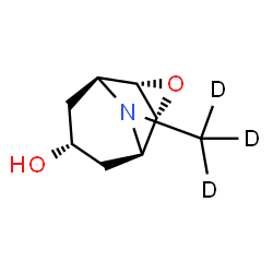 ChemSpider 2D Image | (1R,2R,4S,5S,7r)-9-(~2~H_3_)Methyl-3-oxa-9-azatricyclo[3.3.1.0~2,4~]nonan-7-ol | C8H10D3NO2