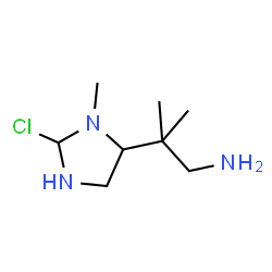 ChemSpider 2D Image | 2-(2-Chloro-3-methyl-4-imidazolidinyl)-2-methyl-1-propanamine | C8H18ClN3
