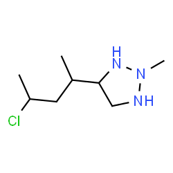 ChemSpider 2D Image | 4-(4-Chloro-2-pentanyl)-2-methyl-1,2,3-triazolidine | C8H18ClN3