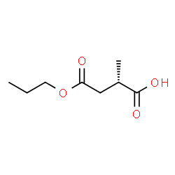 ChemSpider 2D Image | (2S)-2-Methyl-4-oxo-4-propoxybutanoic acid | C8H14O4