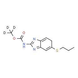ChemSpider 2D Image | (~2~H_3_)Methyl [6-(propylsulfanyl)-5H-benzimidazol-2-yl]carbamate | C12H12D3N3O2S