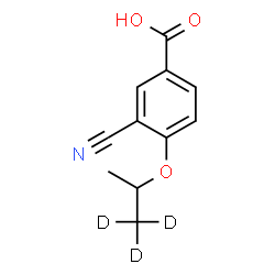 ChemSpider 2D Image | 3-Cyano-4-[(1,1,1-~2~H_3_)-2-propanyloxy]benzoic acid | C11H8D3NO3