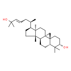 ChemSpider 2D Image | (3beta,9beta,10alpha,17alpha,23E)-9,19-Cyclolanost-23-ene-3,25-diol | C30H50O2