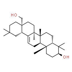 ChemSpider 2D Image | (3beta,5beta,17alpha)-Olean-12-ene-3,28-diol | C30H50O2