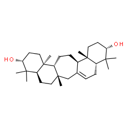 ChemSpider 2D Image | (3R,4aR,6aS,9aR,11S,13aS,13bR,15aR,15bS)-4,4,6a,10,10,13a,15b-Heptamethyl-2,3,4,4a,5,6,6a,7,9,9a,10,11,12,13,13a,13b,14,15,15a,15b-icosahydro-1H-naphtho[2',1':4,5]cyclohepta[1,2-a]naphthalene-3,11-dio
l | C30H50O2