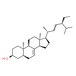 ChemSpider 2D Image | (3beta,5alpha,10alpha,13alpha)-Stigmasta-7,22-dien-3-ol | C29H48O