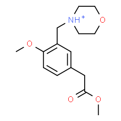 ChemSpider 2D Image | 4-[2-Methoxy-5-(2-methoxy-2-oxoethyl)benzyl]morpholin-4-ium | C15H22NO4