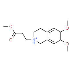 ChemSpider 2D Image | 6,7-Dimethoxy-2-(3-methoxy-3-oxopropyl)-1,2,3,4-tetrahydroisoquinolinium | C15H22NO4