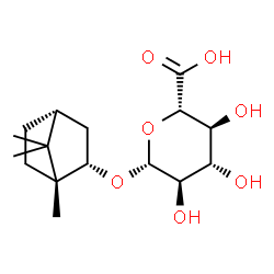 ChemSpider 2D Image | (1R,2S,4R)-1,7,7-Trimethylbicyclo[2.2.1]hept-2-yl beta-D-glucopyranosiduronic acid | C16H26O7