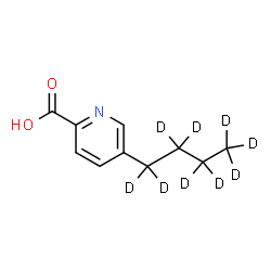 ChemSpider 2D Image | 5-(~2~H_9_)Butyl-2-pyridinecarboxylic acid | C10H4D9NO2