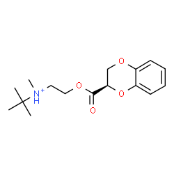ChemSpider 2D Image | N-(2-{[(2R)-2,3-Dihydro-1,4-benzodioxin-2-ylcarbonyl]oxy}ethyl)-N,2-dimethyl-2-propanaminium | C16H24NO4
