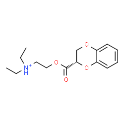 ChemSpider 2D Image | 2-{[(2S)-2,3-Dihydro-1,4-benzodioxin-2-ylcarbonyl]oxy}-N,N-diethylethanaminium | C15H22NO4