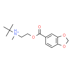 ChemSpider 2D Image | N-{2-[(1,3-Benzodioxol-5-ylcarbonyl)oxy]ethyl}-N,2-dimethyl-2-propanaminium | C15H22NO4