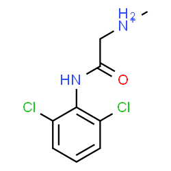 ChemSpider 2D Image | 2-[(2,6-Dichlorophenyl)amino]-N-methyl-2-oxoethanaminium | C9H11Cl2N2O