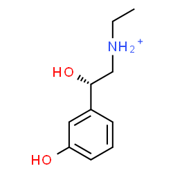 ChemSpider 2D Image | (2S)-N-Ethyl-2-hydroxy-2-(3-hydroxyphenyl)ethanaminium | C10H16NO2