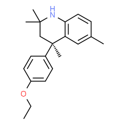 ChemSpider 2D Image | (4R)-4-(4-Ethoxyphenyl)-2,2,4,6-tetramethyl-1,2,3,4-tetrahydroquinoline | C21H27NO