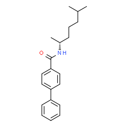 ChemSpider 2D Image | N-[(2R)-6-Methyl-2-heptanyl]-4-biphenylcarboxamide | C21H27NO