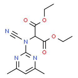 ChemSpider 2D Image | Diethyl [cyano(4,6-dimethyl-2-pyrimidinyl)amino]malonate | C14H18N4O4