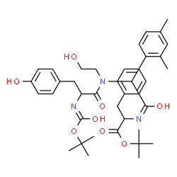 ChemSpider 2D Image | 2-Methyl-2-propanyl N-{(2,4-dimethylphenyl)[(2-hydroxyethyl)(N-{[(2-methyl-2-propanyl)oxy]carbonyl}tyrosyl)amino]acetyl}phenylalaninate | C39H51N3O8