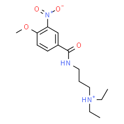 ChemSpider 2D Image | N,N-Diethyl-3-[(4-methoxy-3-nitrobenzoyl)amino]-1-propanaminium | C15H24N3O4