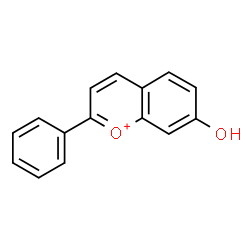 ChemSpider 2D Image | 7-Hydroxy-2-phenylchromenium | C15H11O2