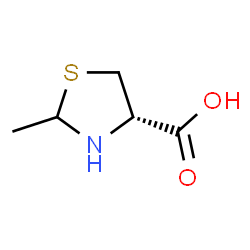 ChemSpider 2D Image | (4S,2RS)-2-METHYLTHIAZOLIDINE-4-CARBOXYLIC ACID | C5H9NO2S