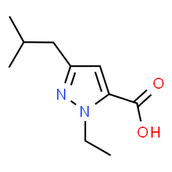 ChemSpider 2D Image | 1-Ethyl-3-isobutyl-1H-pyrazole-5-carboxylic acid | C10H16N2O2
