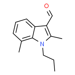 ChemSpider 2D Image | 2,7-dimethyl-1-propylindole-3-carbaldehyde | C14H17NO