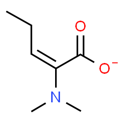 ChemSpider 2D Image | (2E)-2-(Dimethylamino)-2-pentenoate | C7H12NO2
