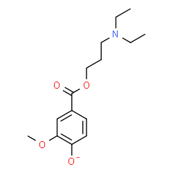 ChemSpider 2D Image | 4-{[3-(Diethylamino)propoxy]carbonyl}-2-methoxyphenolate | C15H22NO4