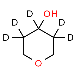 ChemSpider 2D Image | (3,3,4,5,5-~2~H_5_)Tetrahydro-2H-pyran-4-ol | C5H5D5O2