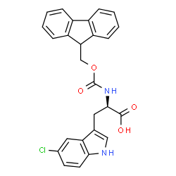 ChemSpider 2D Image | 5-Chloro-N-[(9H-fluoren-9-ylmethoxy)carbonyl]-D-tryptophan | C26H21ClN2O4