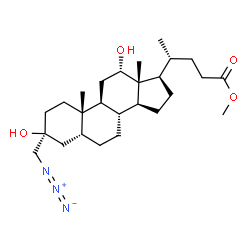 ChemSpider 2D Image | Methyl (3beta,5beta,12alpha)-3-(azidomethyl)-3,12-dihydroxycholan-24-oate | C26H43N3O4