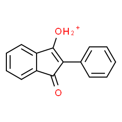 ChemSpider 2D Image | (1-Oxo-2-phenyl-1H-inden-3-yl)oxonium | C15H11O2