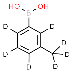 ChemSpider 2D Image | [3-(~2~H_3_)Methyl(~2~H_4_)phenyl]boronic acid | C7H2D7BO2