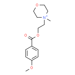 ChemSpider 2D Image | 4-{2-[(4-Methoxybenzoyl)oxy]ethyl}-4-methylmorpholin-4-ium | C15H22NO4