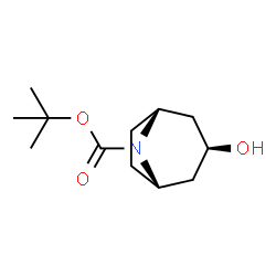 ChemSpider 2D Image | tert-butyl (1R,3s,5S)-3-hydroxy-8-azabicyclo[3.2.1]octane-8-carboxylate | C12H21NO3