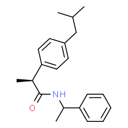 ChemSpider 2D Image | (2S)-2-(4-Isobutylphenyl)-N-(1-phenylethyl)propanamide | C21H27NO