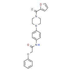 ChemSpider 2D Image | N-{4-[4-(2-Furoyl)-1-piperazinyl]phenyl}-2-phenoxyacetamide | C23H23N3O4