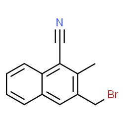 ChemSpider 2D Image | 3-(Bromomethyl)-2-methyl-1-naphthonitrile | C13H10BrN