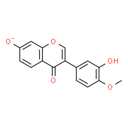 ChemSpider 2D Image | 3-(3-Hydroxy-4-methoxyphenyl)-4-oxo-4H-chromen-7-olate | C16H11O5