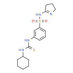 ChemSpider 2D Image | 3-[(Cyclohexylcarbamothioyl)amino]-N-(3,4-dihydro-2H-pyrrol-5-yl)benzenesulfonamide | C17H24N4O2S2