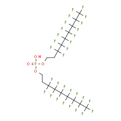 ChemSpider 2D Image | Bis(3,3,4,4,5,5,6,6,7,7,8,8,9,9,9-pentadecafluorononyl) hydrogen phosphate | C18H9F30O4P