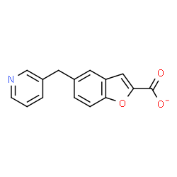 ChemSpider 2D Image | 5-(3-Pyridinylmethyl)-1-benzofuran-2-carboxylate | C15H10NO3
