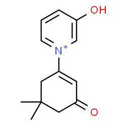 ChemSpider 2D Image | 1-(5,5-Dimethyl-3-oxo-1-cyclohexen-1-yl)-3-hydroxypyridinium | C13H16NO2