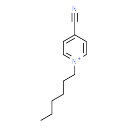 ChemSpider 2D Image | 4-Cyano-1-hexylpyridinium | C12H17N2