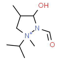 ChemSpider 2D Image | 2-Formyl-3-hydroxy-1-isopropyl-1,4-dimethylpyrazolidin-1-ium | C9H19N2O2